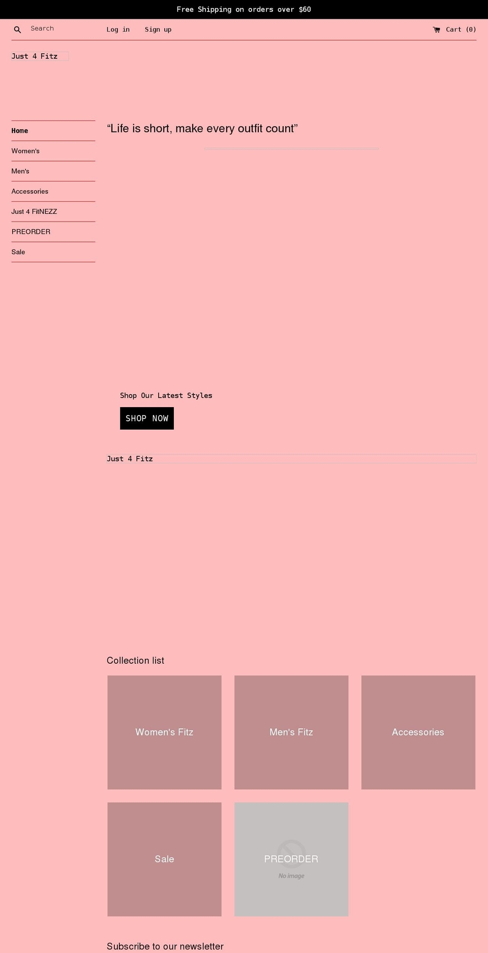 just4fitz.com shopify website screenshot