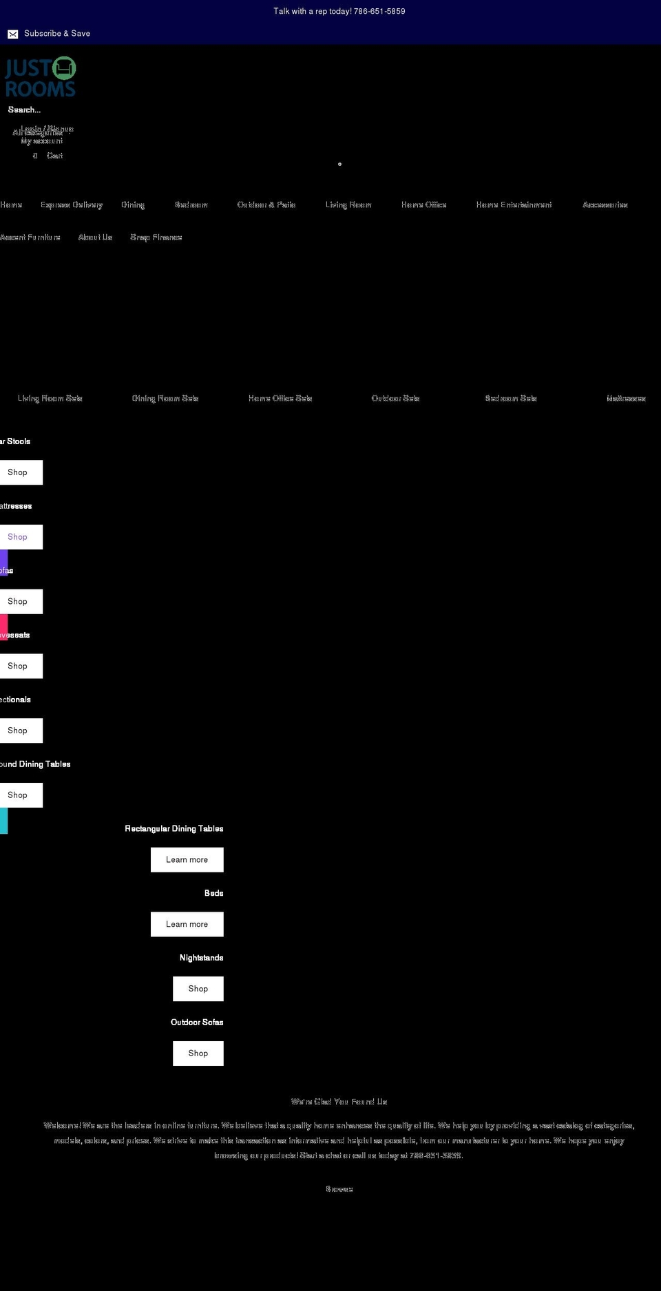 just4rooms.com shopify website screenshot