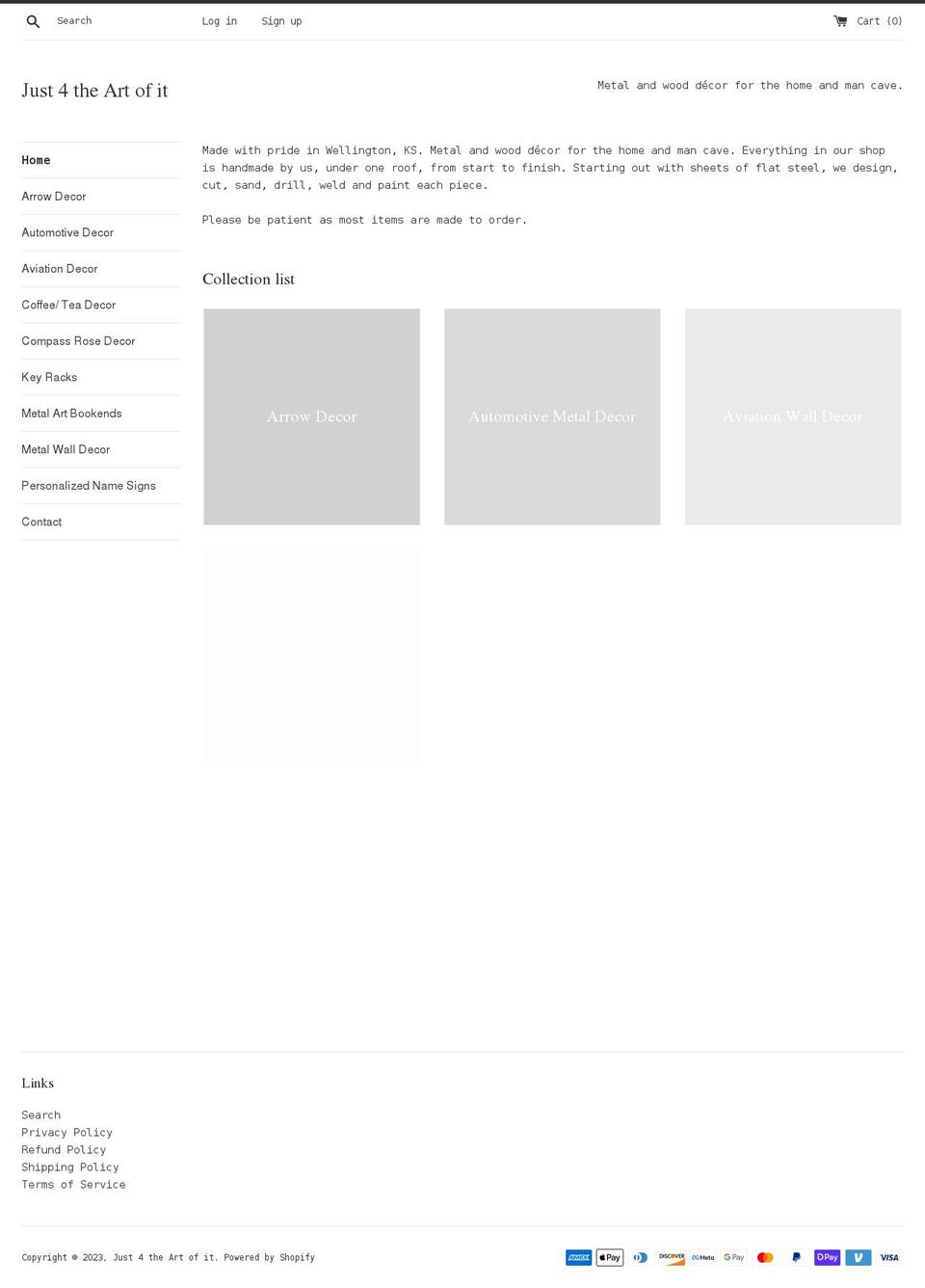 just4theartofit.com shopify website screenshot