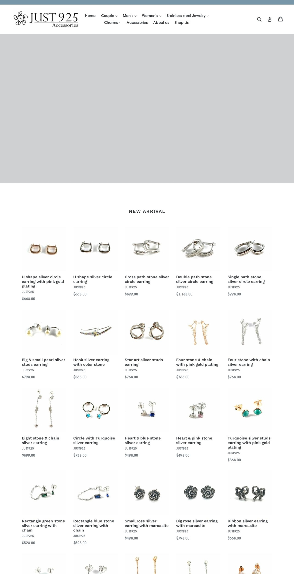 just925.net shopify website screenshot