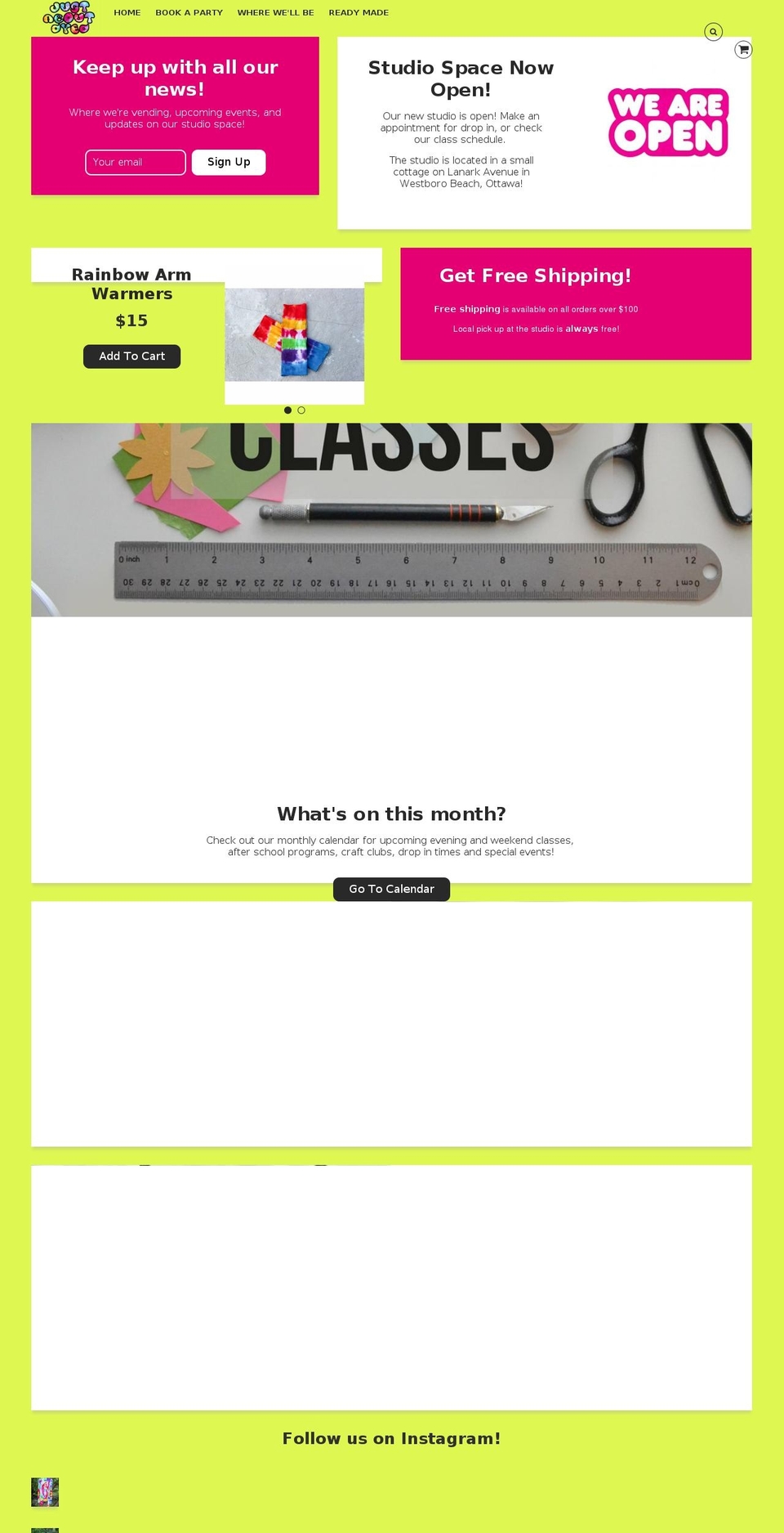 justaboutdyed.com — Shopify storefront screenshot