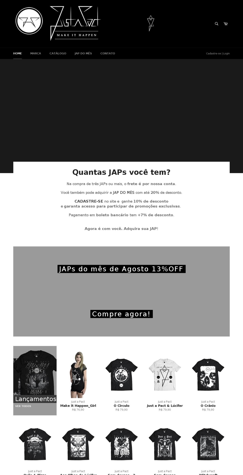 justapact.com — Shopify storefront screenshot