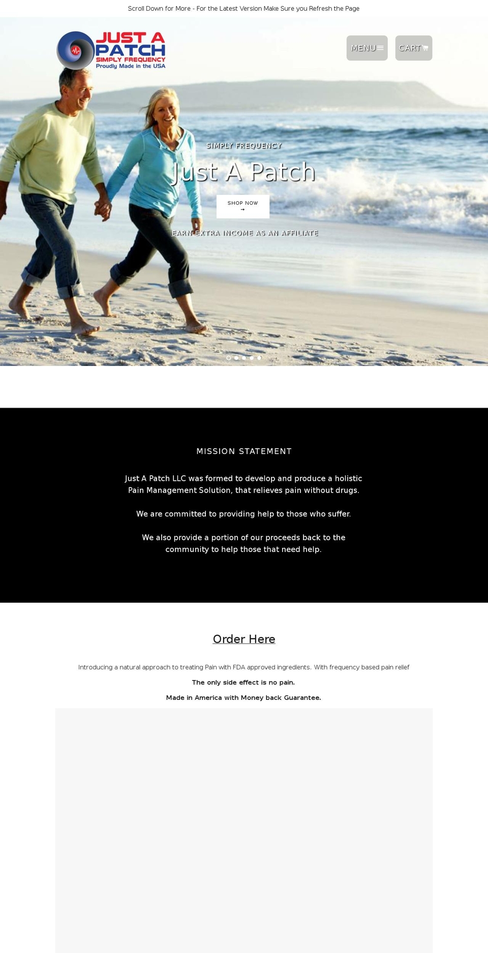justapatch.com — Shopify storefront screenshot