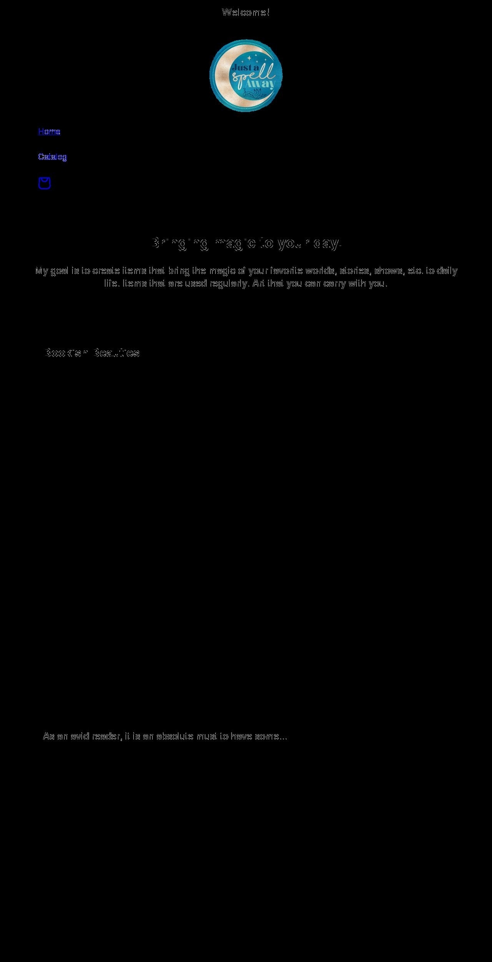 justaspellawayshop.com shopify website screenshot