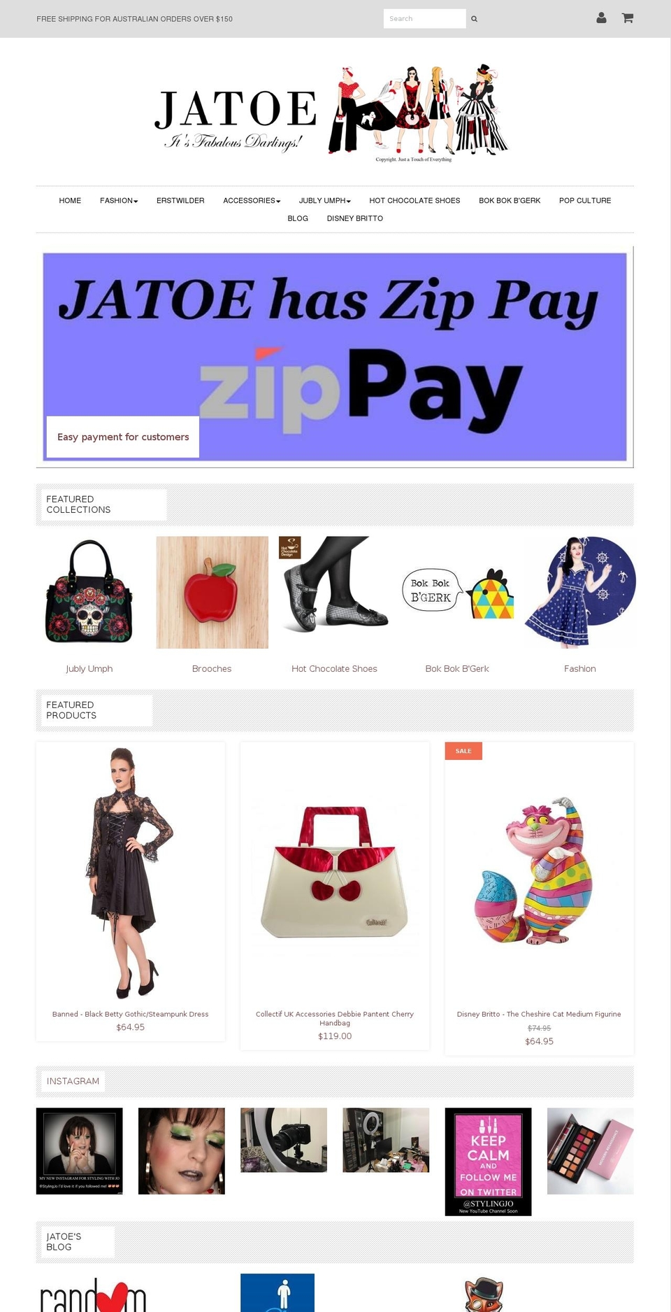 justatouchofeverything.com.au shopify website screenshot