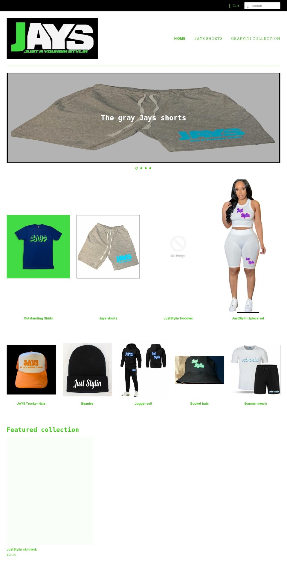justayounginstylin.com shopify website screenshot
