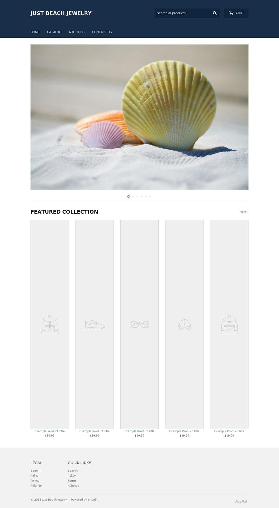 justbeachjewelry.com — Shopify storefront screenshot