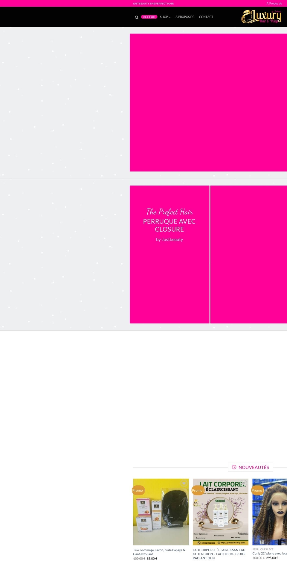 justbeauty-shop.com — Shopify storefront screenshot