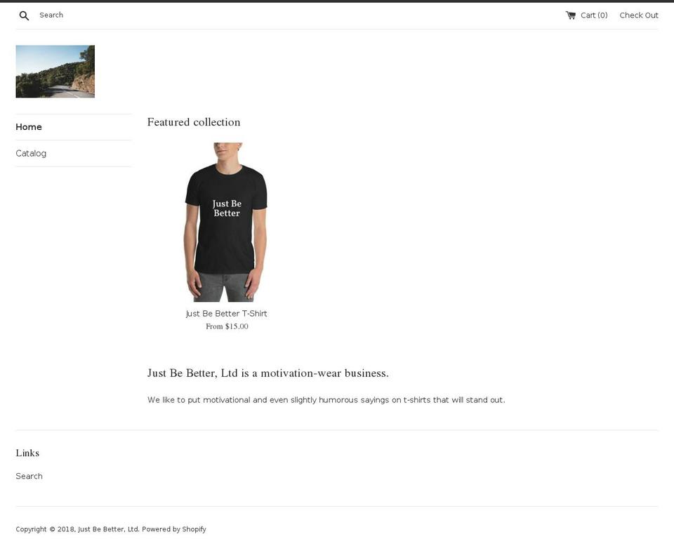 justbebetterlife.com — Shopify storefront screenshot