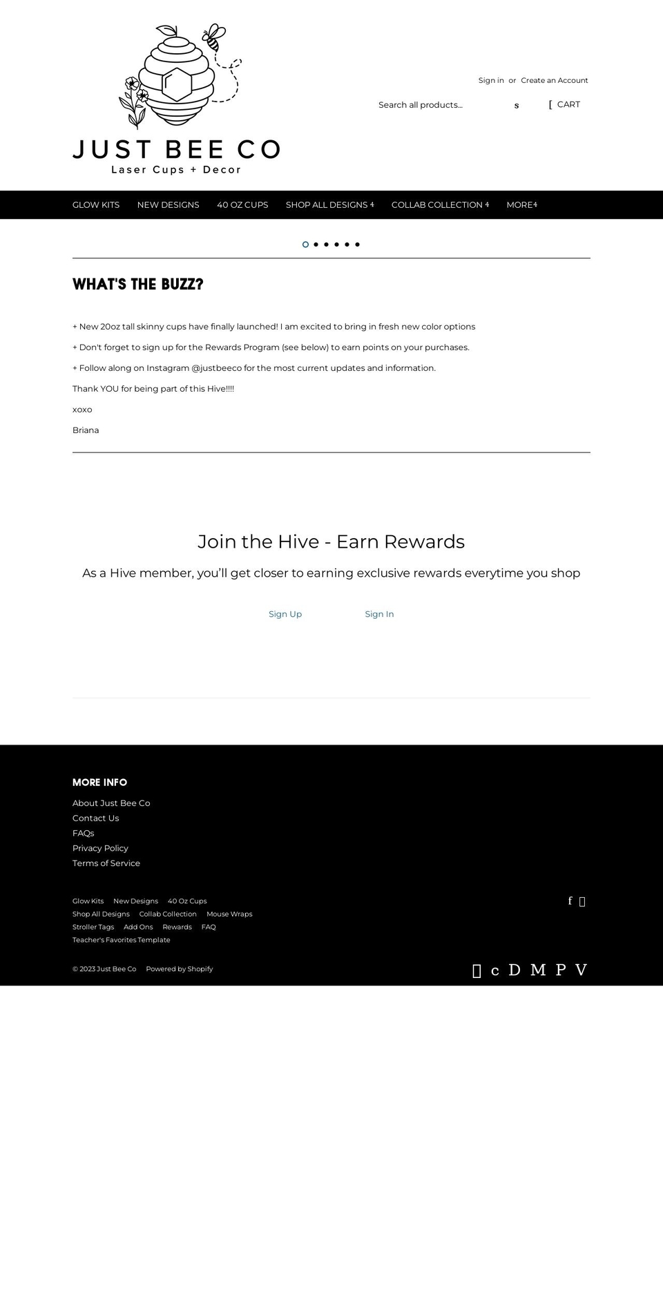 justbeeco.com — Shopify storefront screenshot