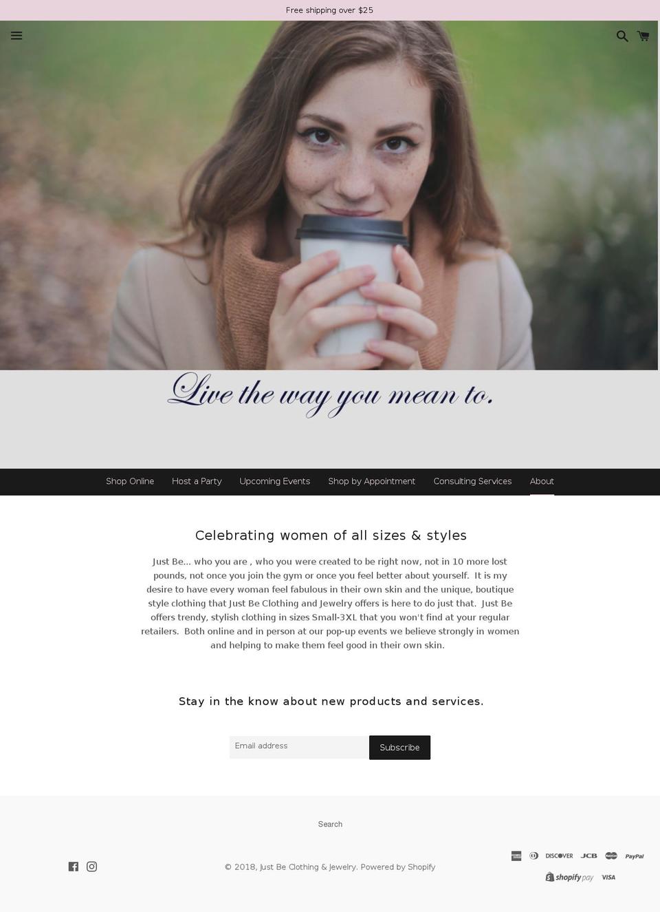 justbejewelry.com — Shopify storefront screenshot