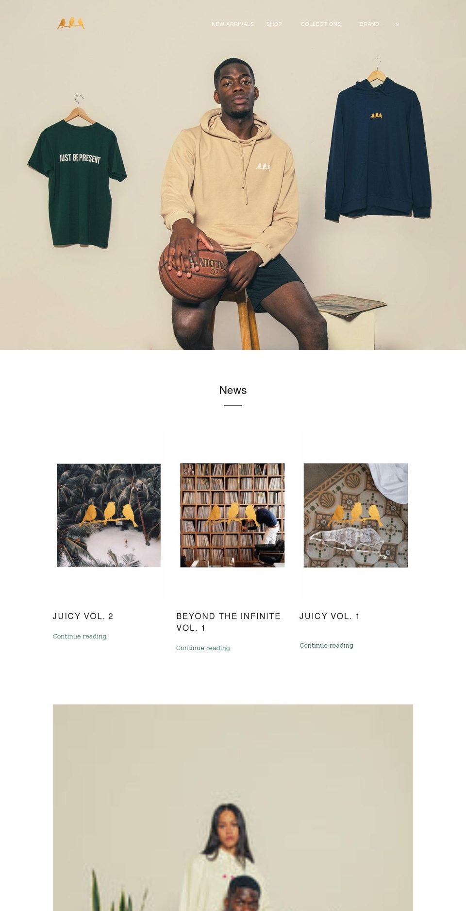 justbepresent.co shopify website screenshot