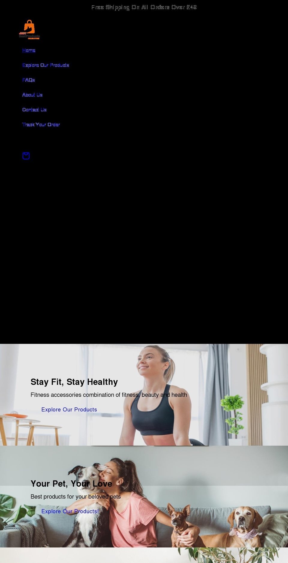 justbestproduct.com shopify website screenshot