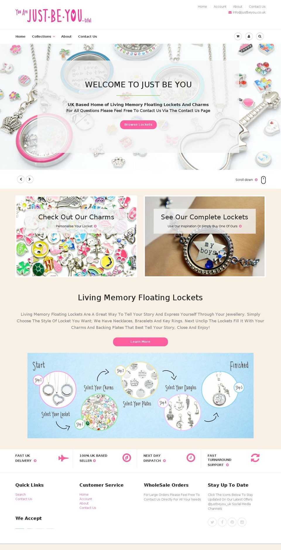 justbeyou.co.uk shopify website screenshot