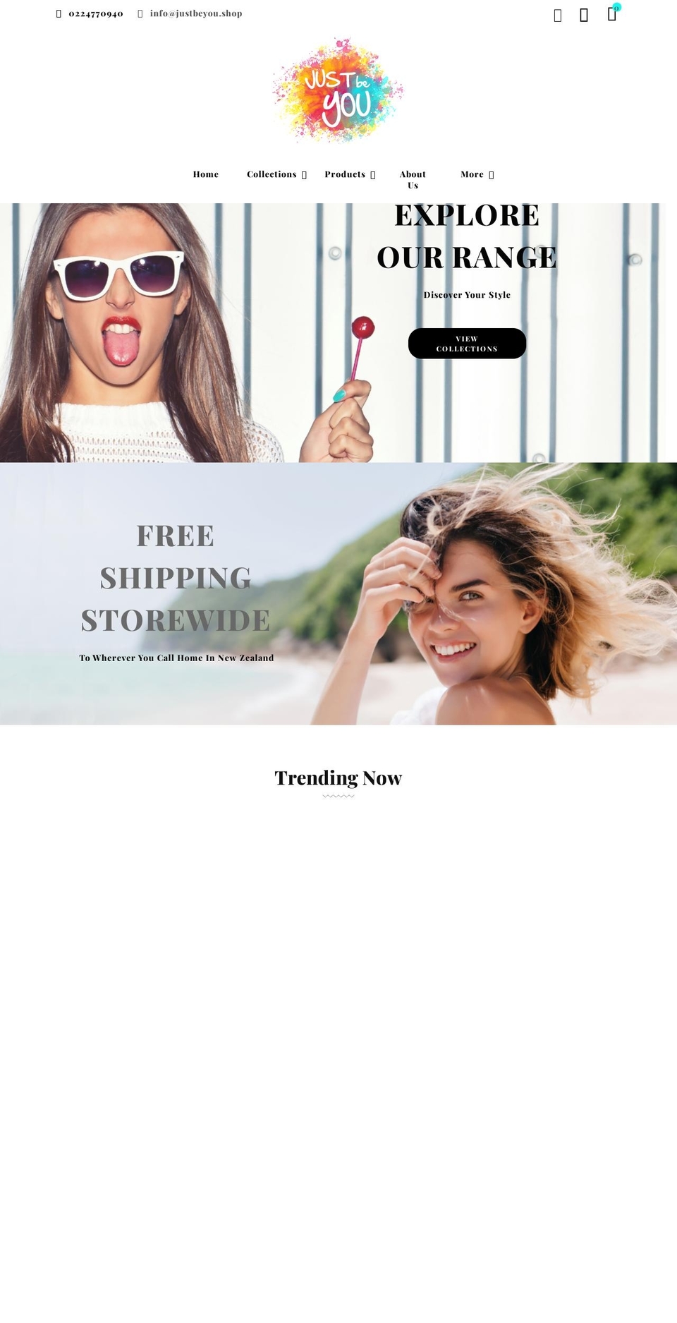 justbeyou.shop shopify website screenshot