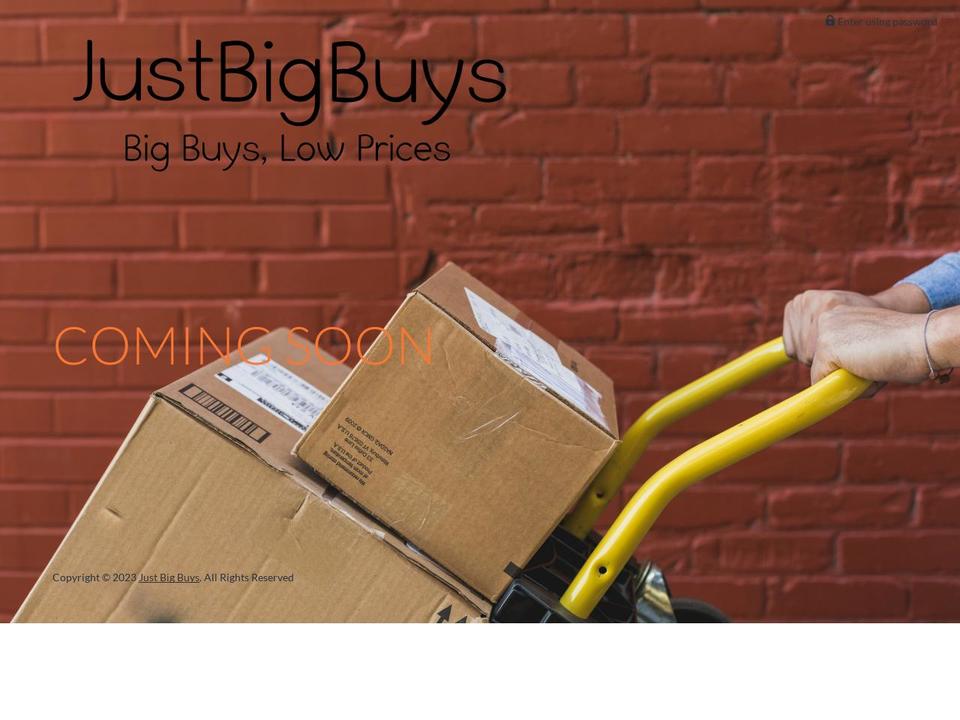 Maxmin Shopify theme site example justbigbuys.com