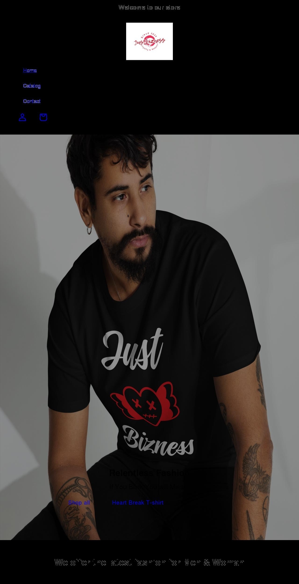 justbizness.net shopify website screenshot