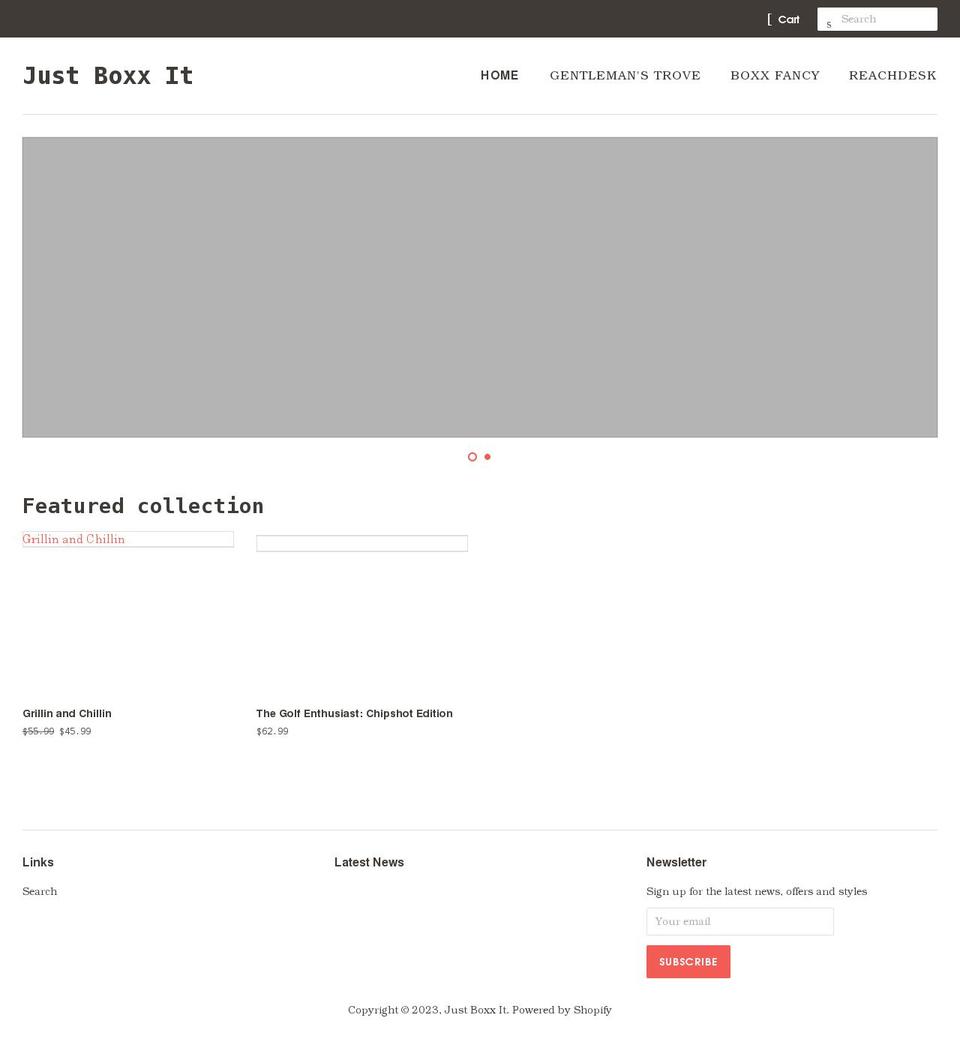 justboxxit.com shopify website screenshot