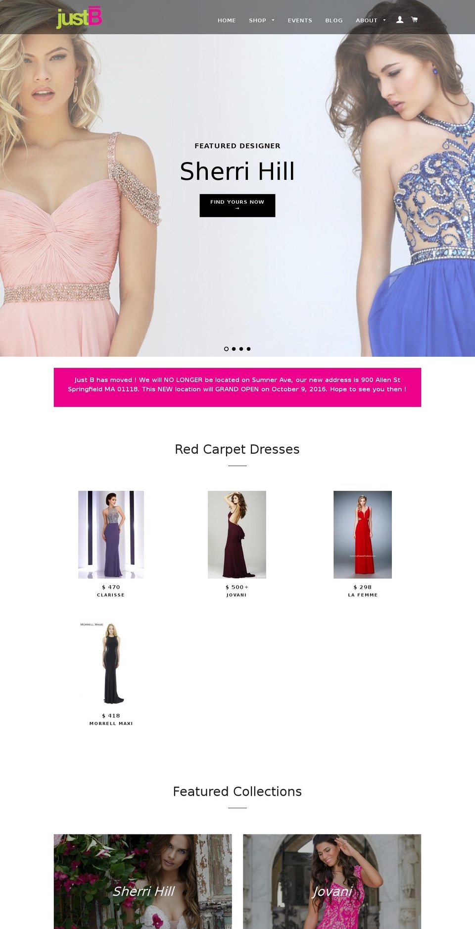 justbprom.com shopify website screenshot