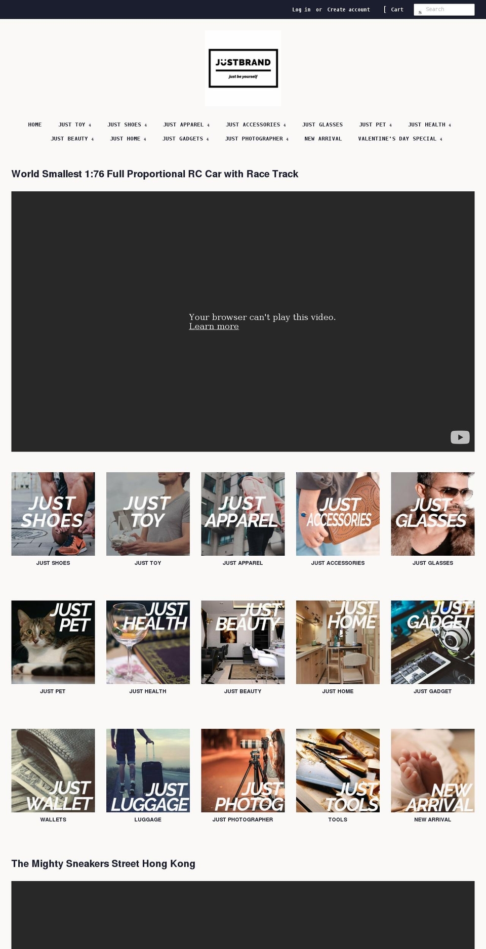 justbrand2007.com shopify website screenshot