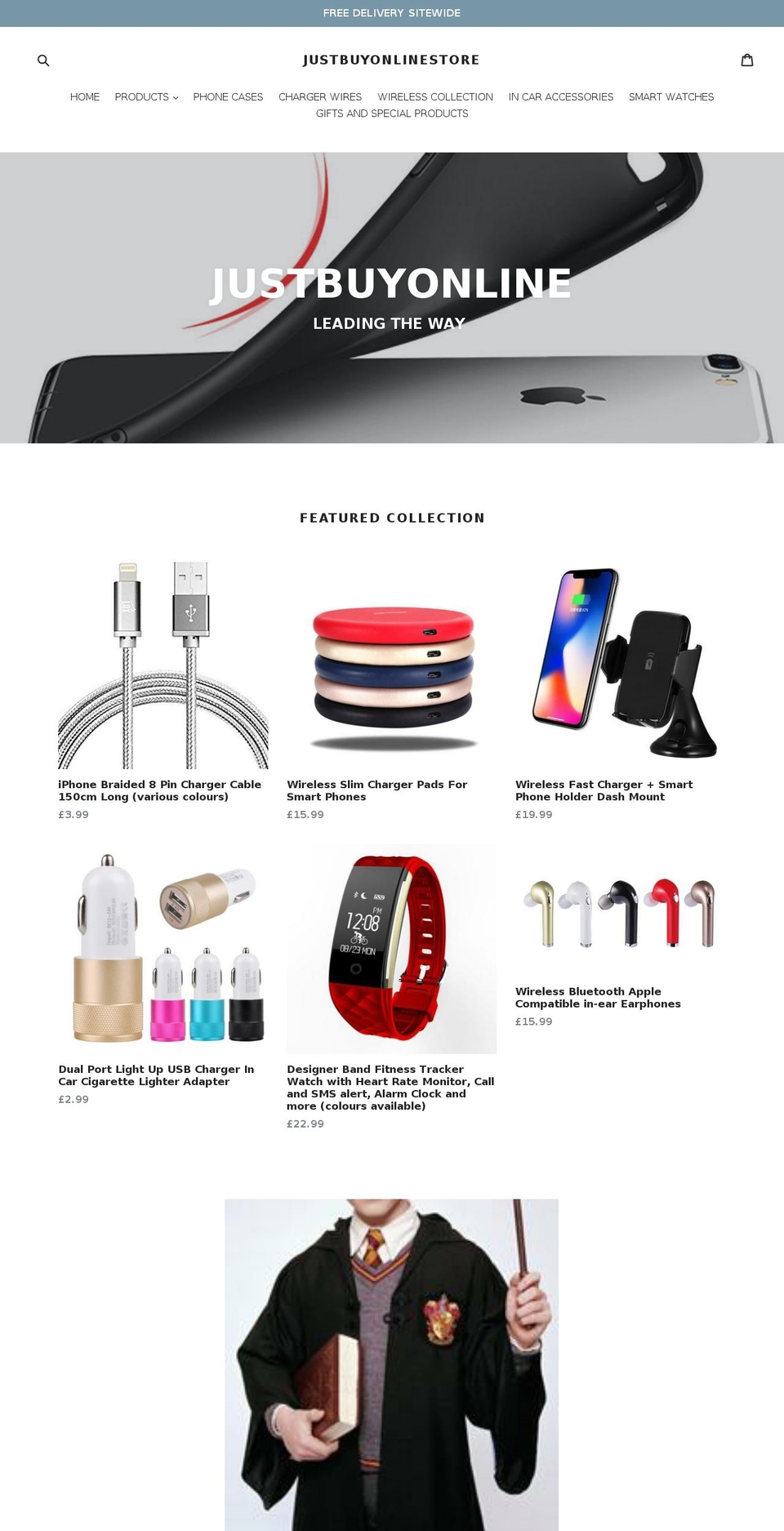 justbuyonlinestore.com — Shopify storefront screenshot