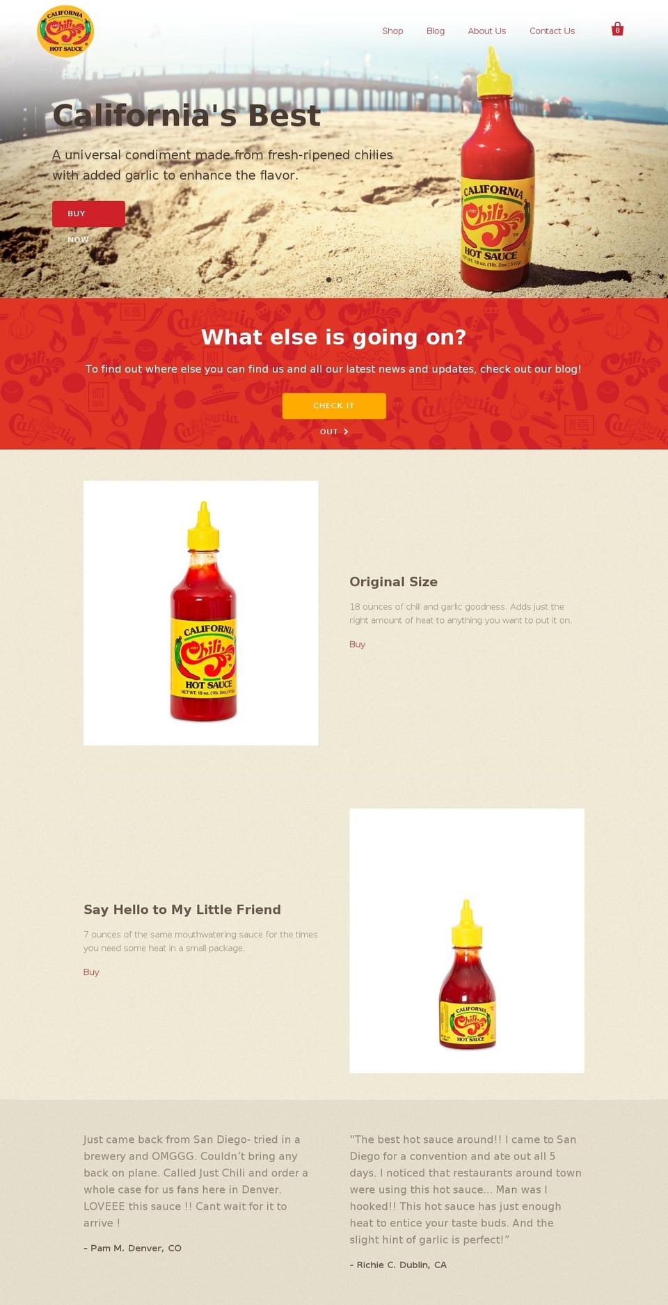 justchili.biz shopify website screenshot