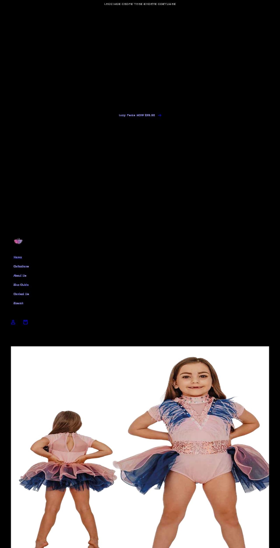 justdancecostumes.com shopify website screenshot