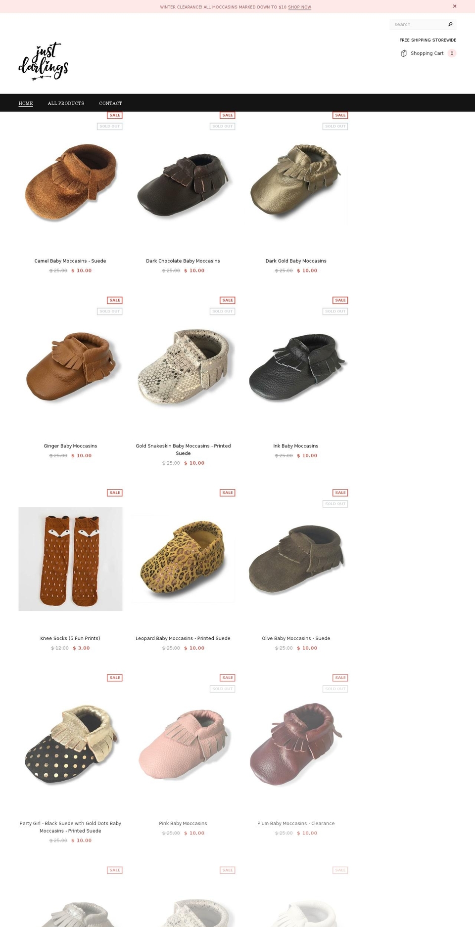 justdarlings.com — Shopify storefront screenshot