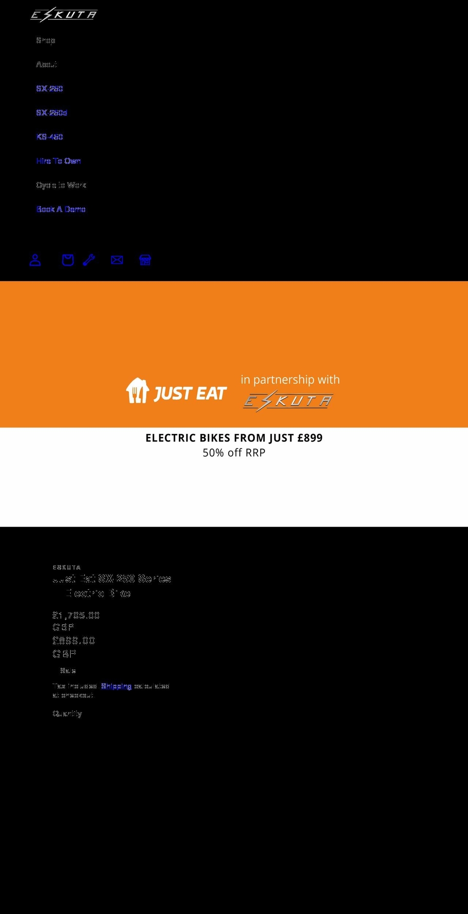justeat-eskuta.com — Shopify storefront screenshot
