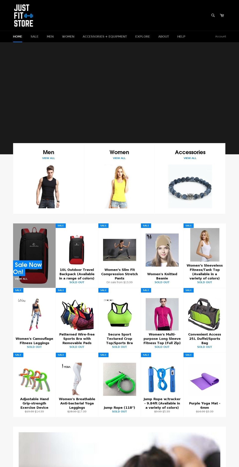 justfitstore.com — Shopify storefront screenshot