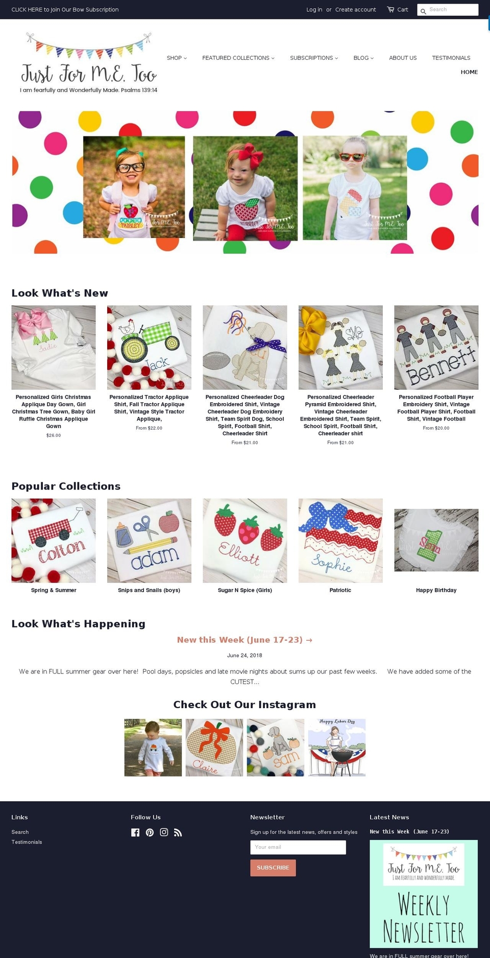 justformetoo.com — Shopify storefront screenshot