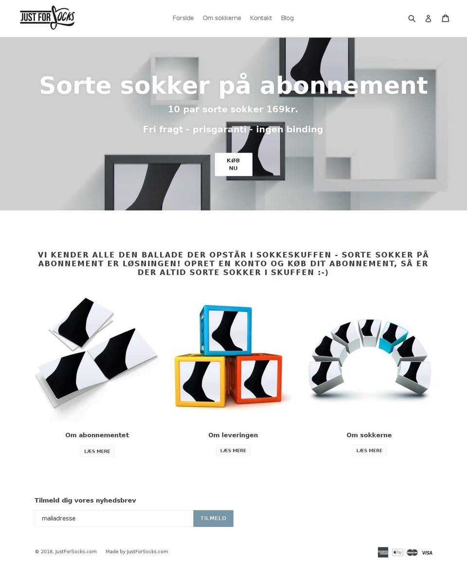 justforsocks.com — Shopify storefront screenshot