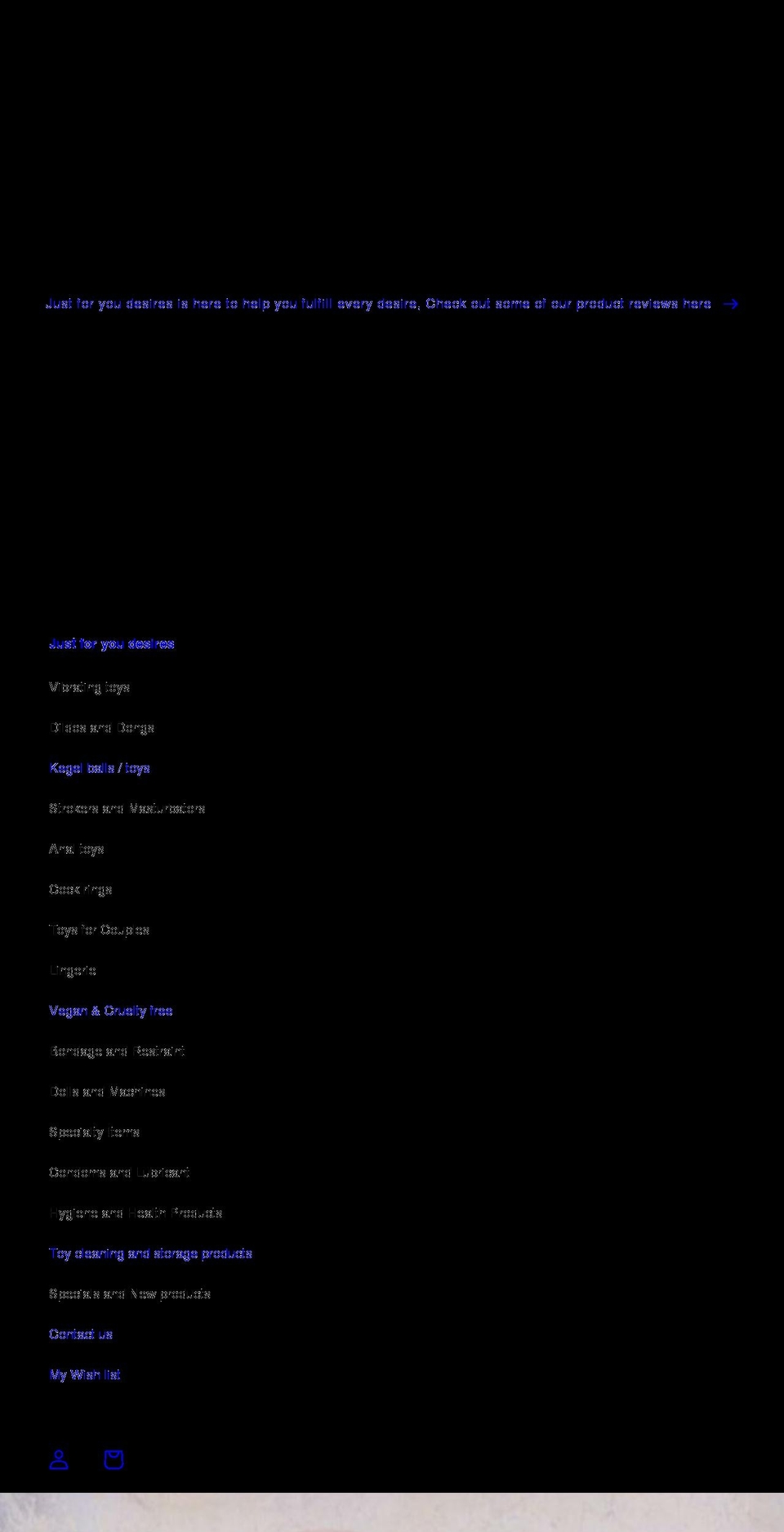 justforyoudesires.com.au shopify website screenshot