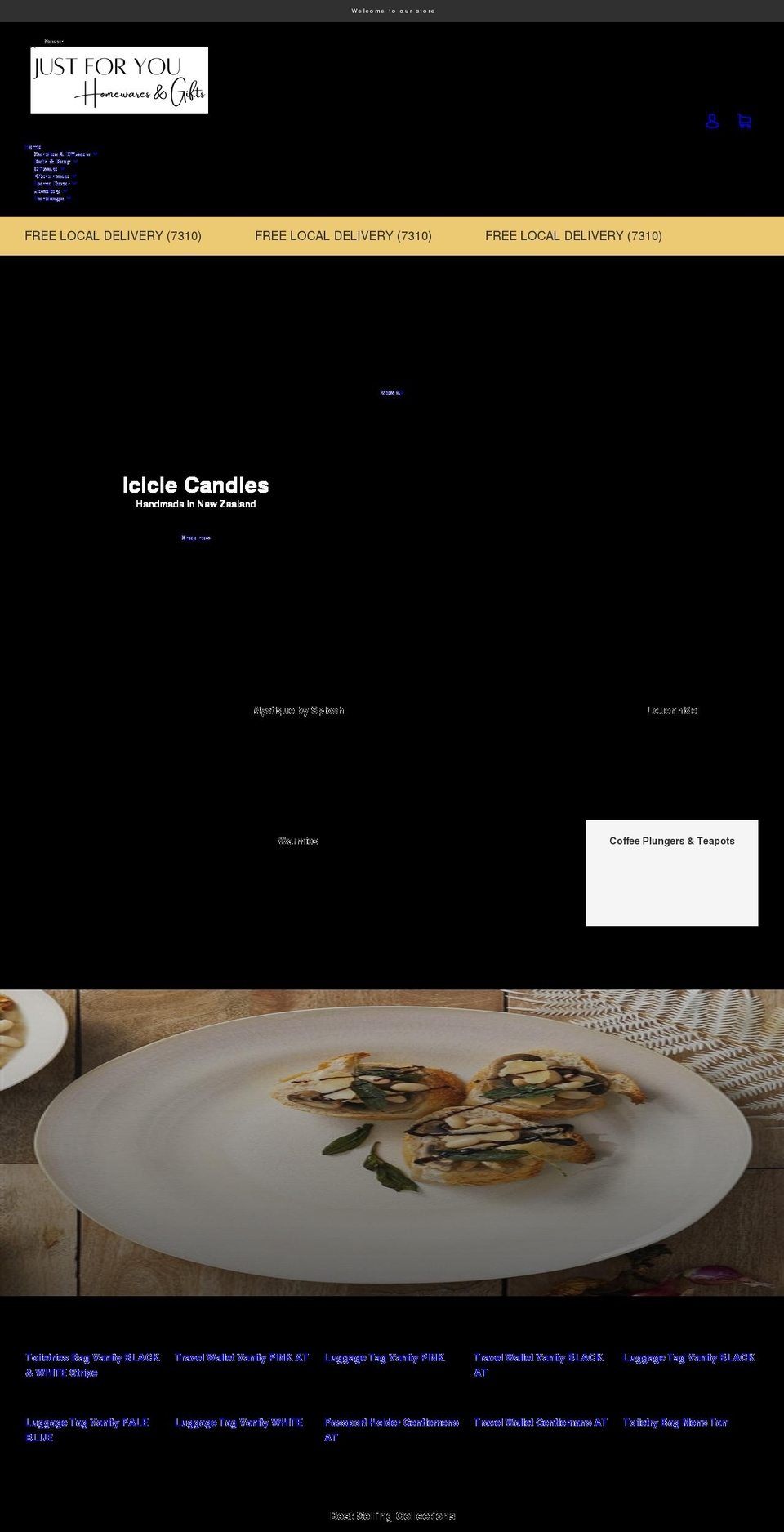 justforyouhomewares.com.au shopify website screenshot
