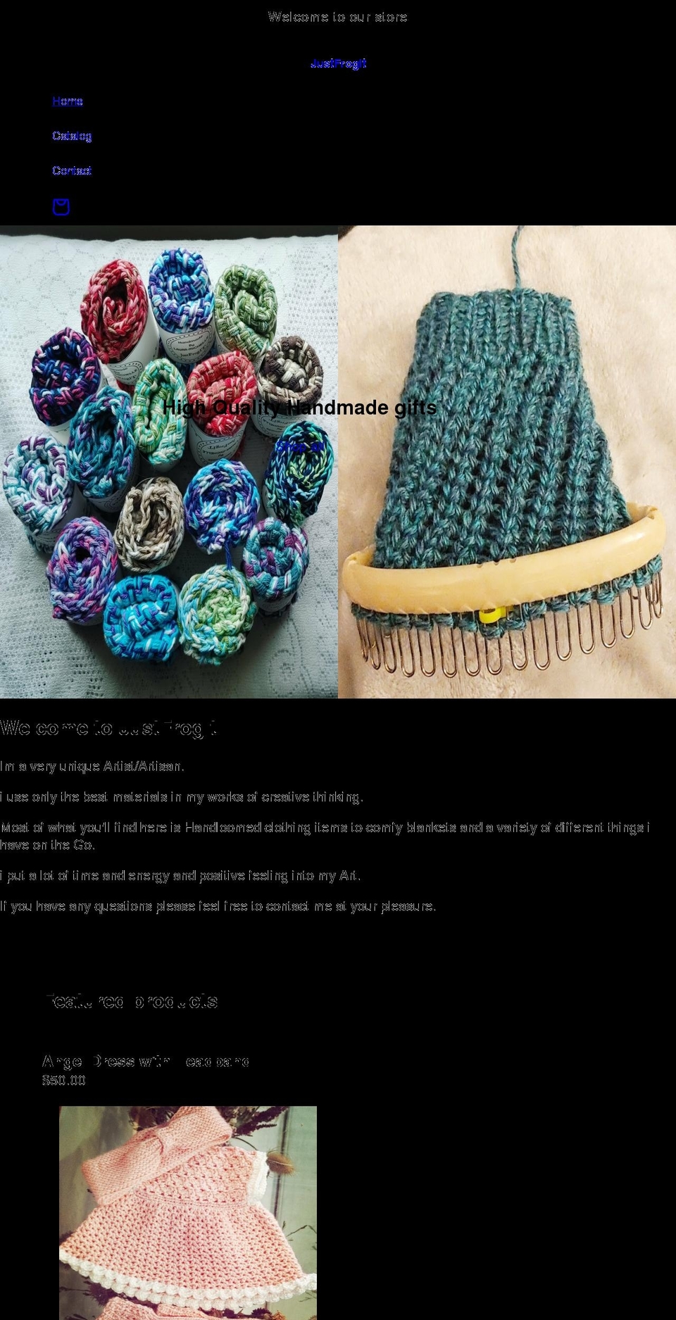 justfrogit.com shopify website screenshot