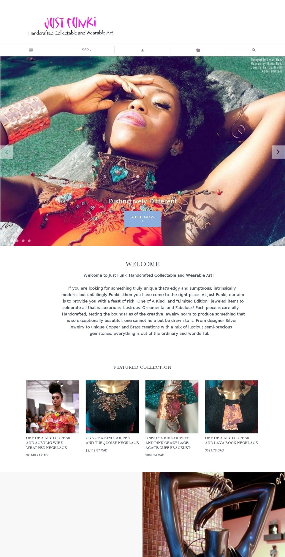 justfunki.com — Shopify storefront screenshot