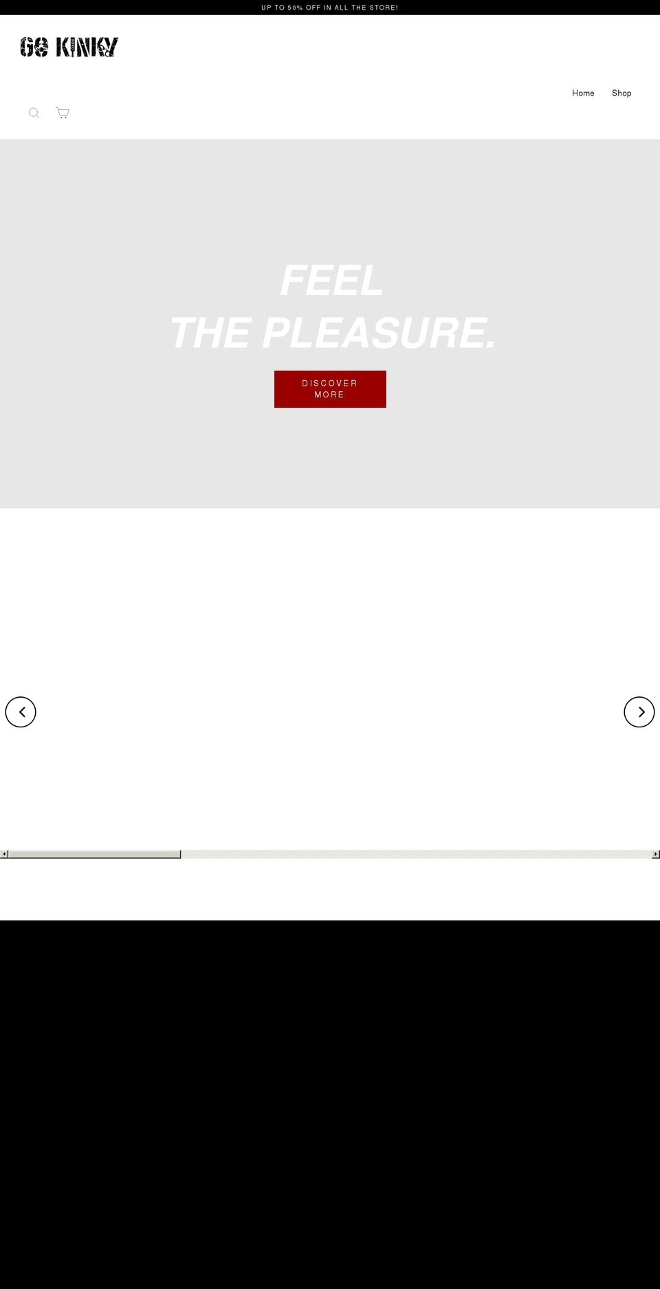justgokinky.com shopify website screenshot