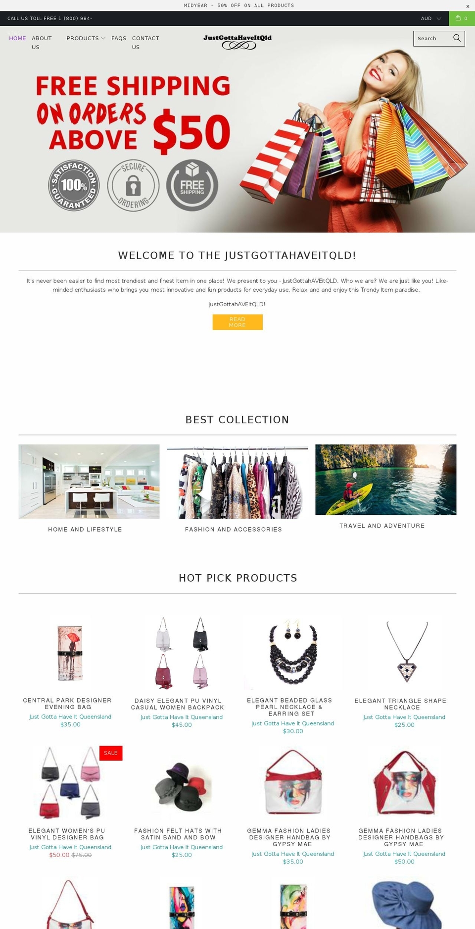 justgottahaveitqld.com — Shopify storefront screenshot
