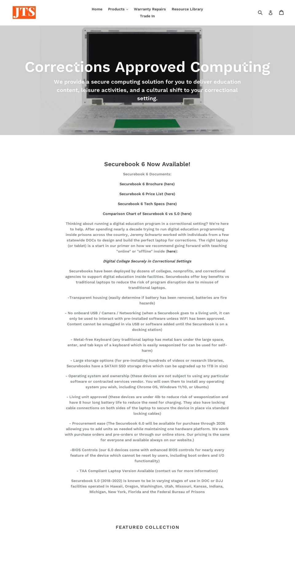 justicetechsolutions.com — Shopify storefront screenshot