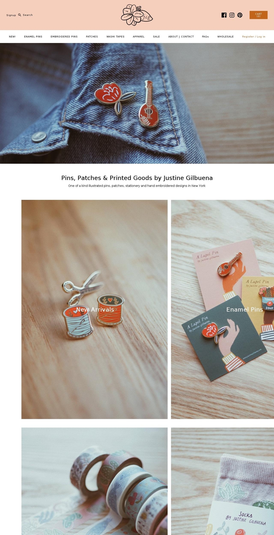 justinegilbuena.com shopify website screenshot