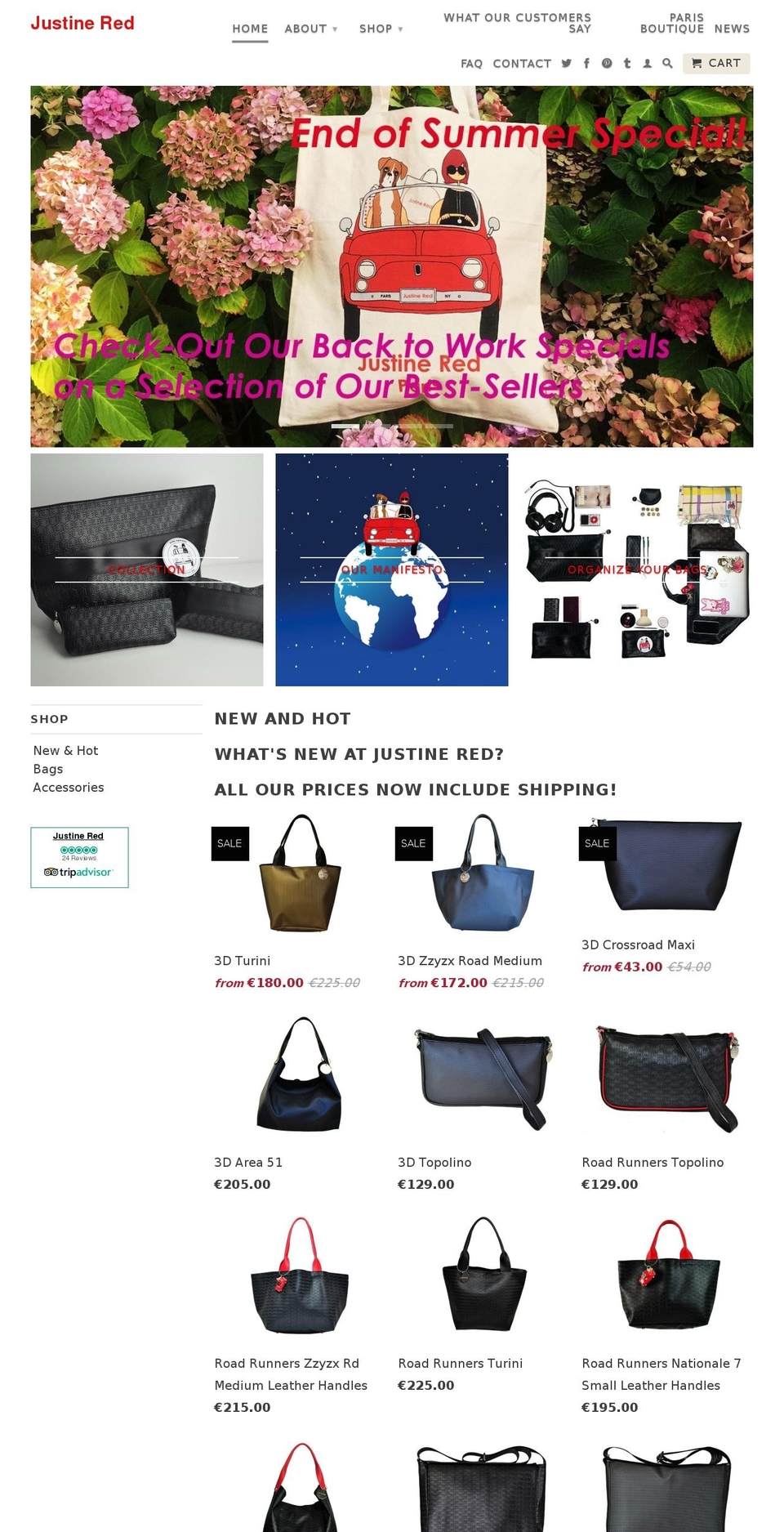 justinered.fr shopify website screenshot