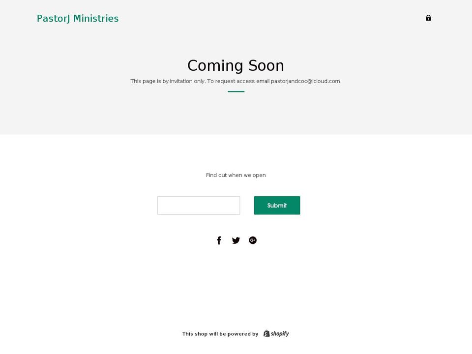 justinpastorjcunningham.com shopify website screenshot