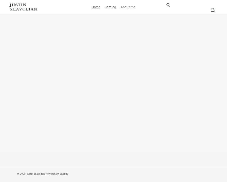justinshavolian.com shopify website screenshot