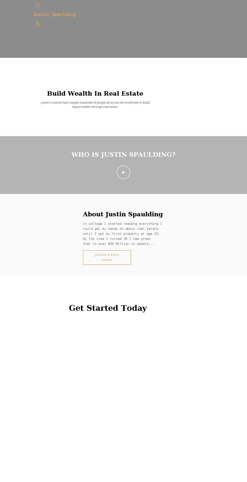justinspaulding.com shopify website screenshot