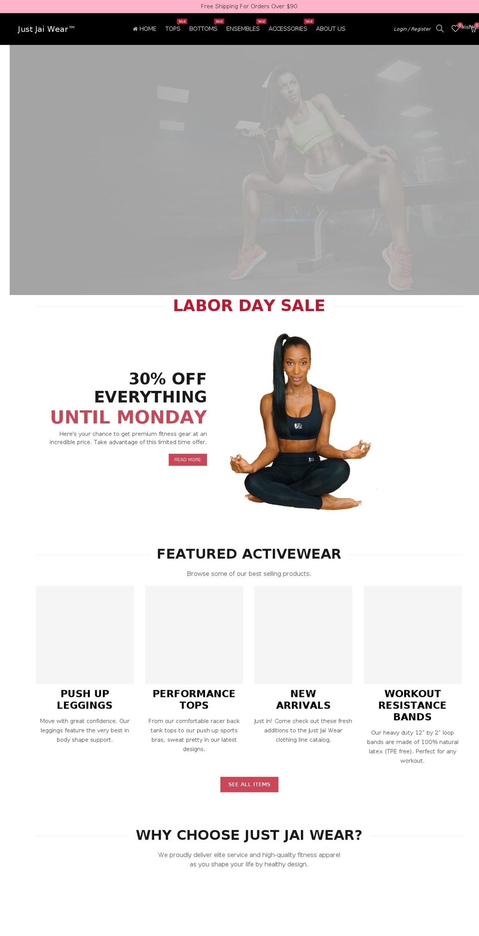 Halestorm Theme Shopify theme site example justjaiwear.com