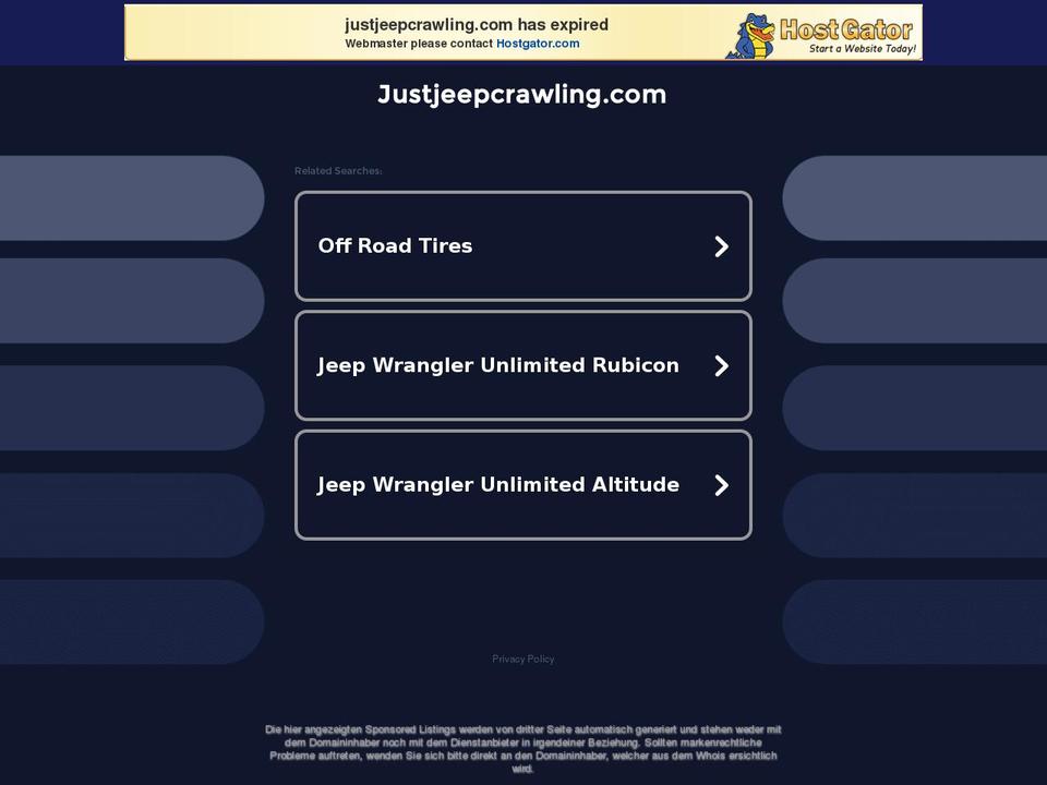 justjeepcrawling.com — Shopify storefront screenshot