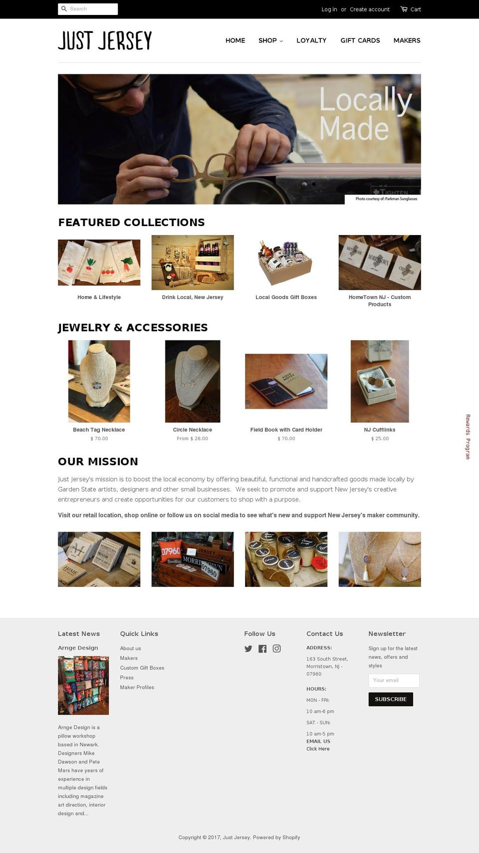 justjerseygoods.com shopify website screenshot