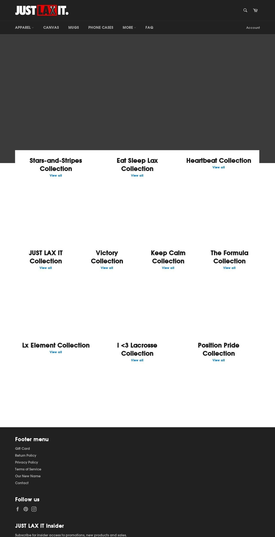 justlaxit.com — Shopify storefront screenshot