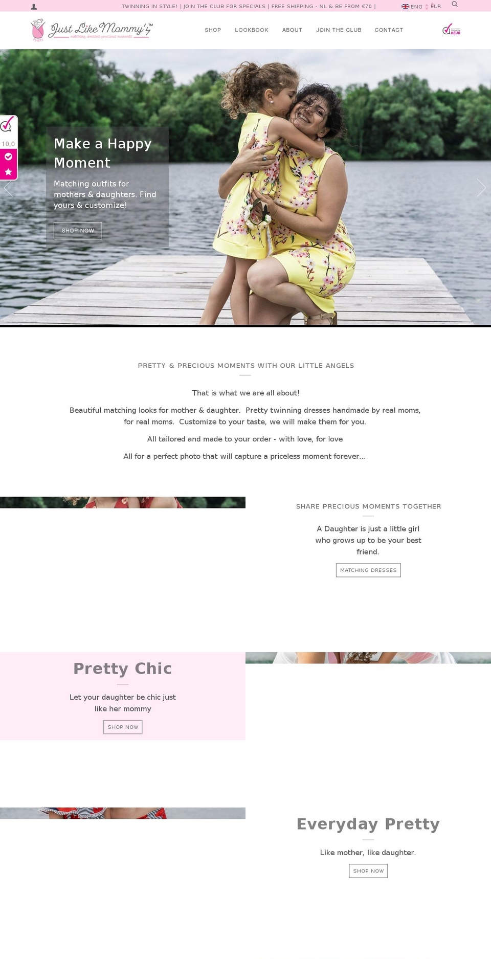 justlikemommyz.com — Shopify storefront screenshot