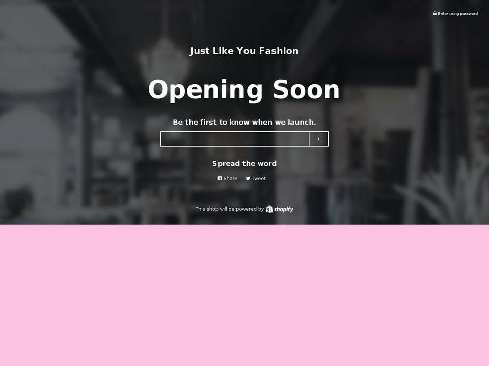 justlikeyoufashion.com — Shopify storefront screenshot